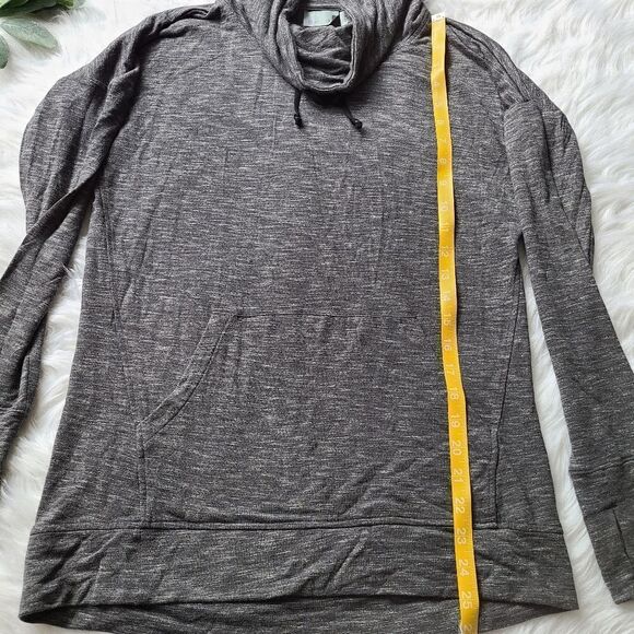 ATHLETA Marled Gray Cowl Neck Sweater Sz Small - Picture 8 of 12